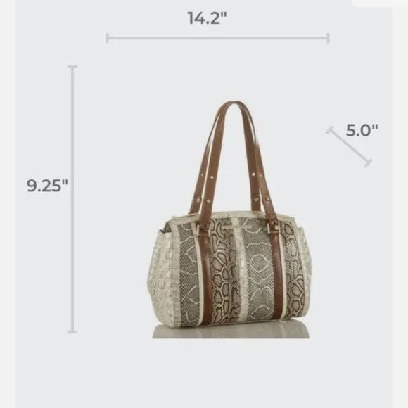 Brahmin Small Alice, Limestone Oleta Leather shoulder bag - Picture 12 of 12